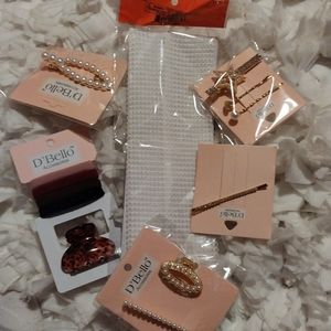 Hair Assortment with either a White or Red head band